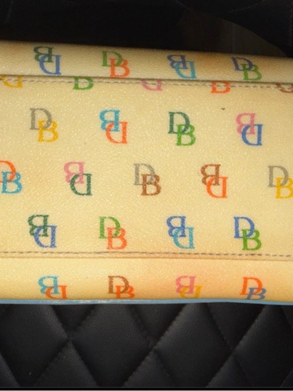 Dooney & Bourke Vintage “It” Y2K Multicolor DB Logo Satchel Top Handle - Picture 11 of 11